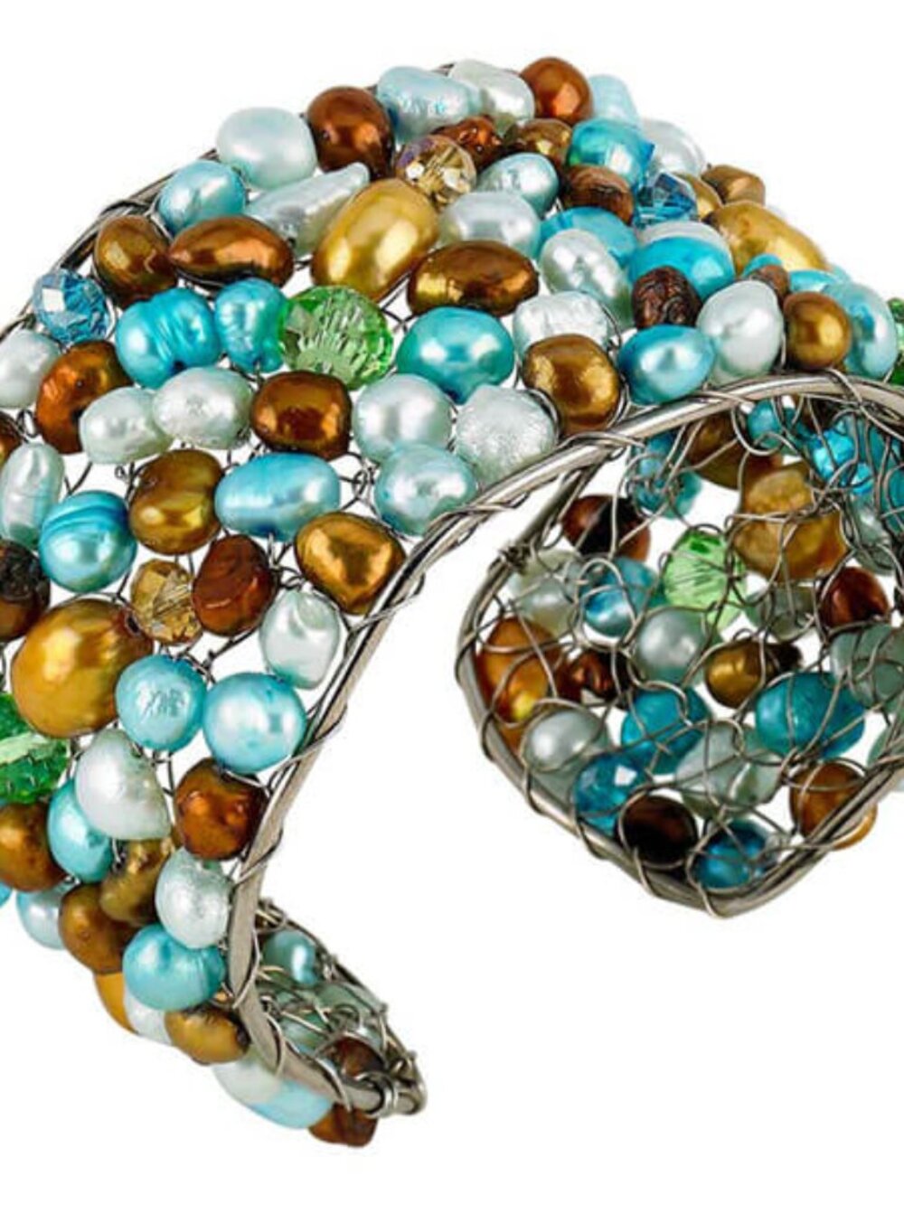 Chalcedony Pearl Cuff Bracelet
